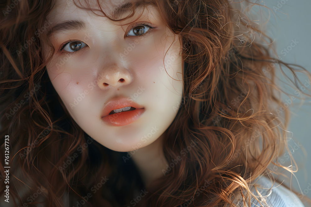 スマートフォンでSNSコミュニケーションする女性 スマートフォンでSNSコミュニケーションする女性
