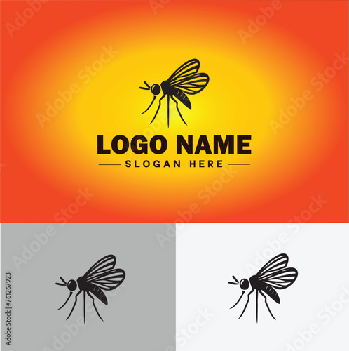 gnat logo vector art icon graphics for business brand icon mosquito logo template