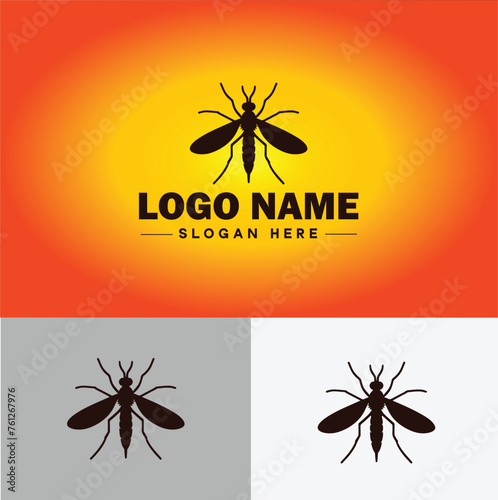 gnat logo vector art icon graphics for business brand icon mosquito logo template © sahadul