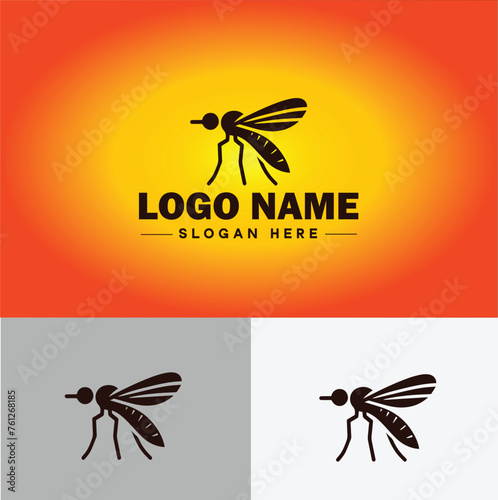 gnat logo vector art icon graphics for business brand icon mosquito logo template