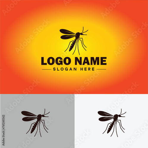 gnat logo vector art icon graphics for business brand icon mosquito logo template