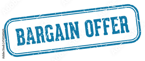 bargain offer stamp. bargain offer rectangular stamp on white background