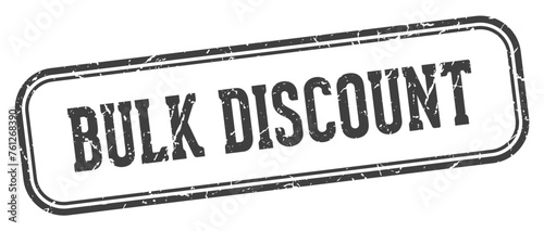 bulk discount stamp. bulk discount rectangular stamp on white background