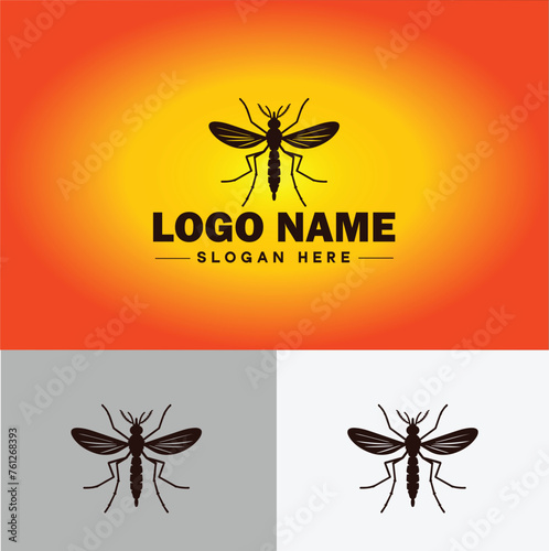 gnat logo vector art icon graphics for business brand icon mosquito logo template