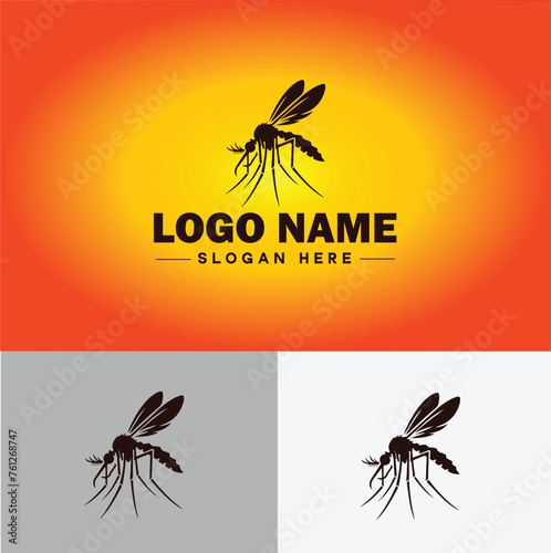 gnat logo vector art icon graphics for business brand icon mosquito logo template