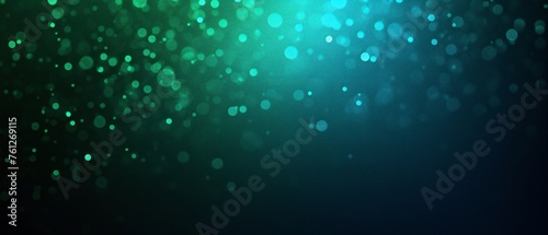 Blue and Green Bokeh Lights on Dark