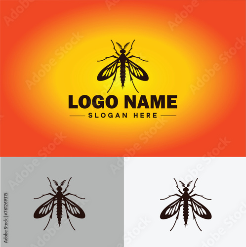 gnat logo vector art icon graphics for business brand icon mosquito logo template