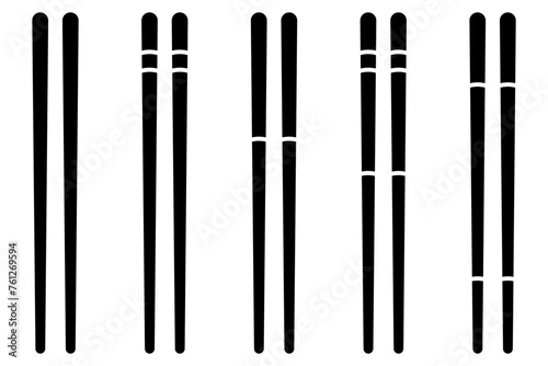 Chopsticks icon set basic simple design