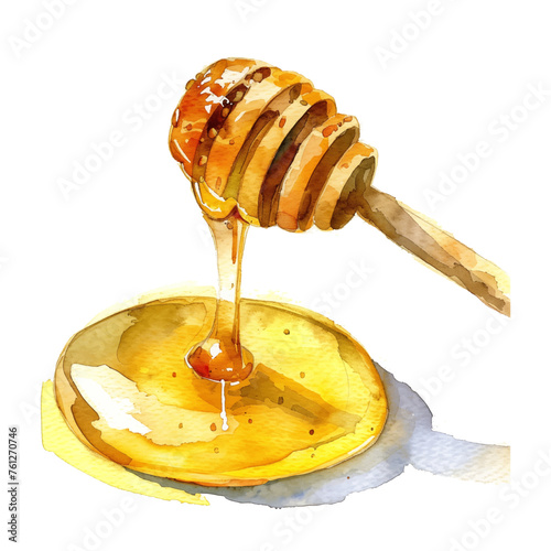 honey spoon watercolor good quality and good design