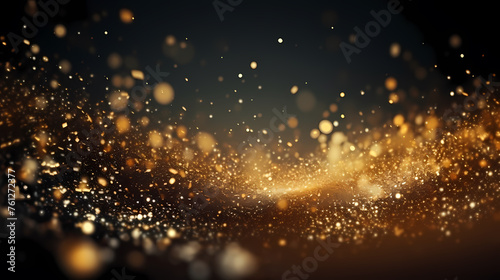 Abstract image of golden powder splash