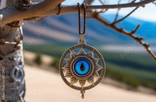 An amulet on a branch