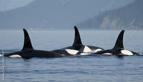 A Group Of Orcas Spyhopping To Get A Better View © Mysha