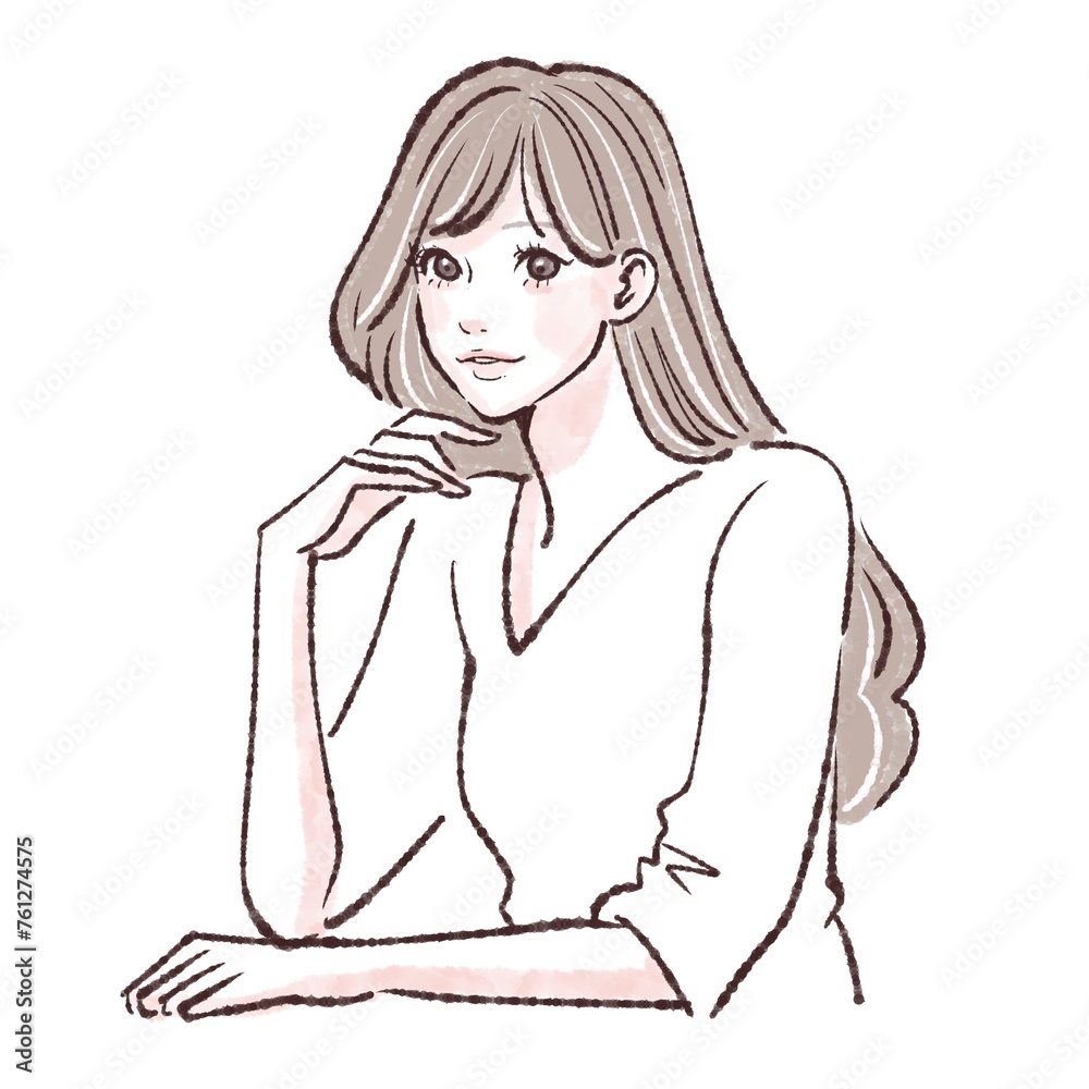 女性・女の子のイラスト素材 女性・女の子のイラスト素材