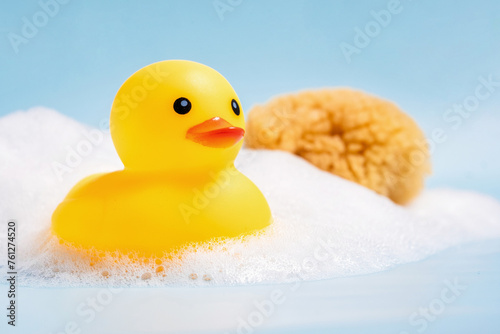 Rubber Duck covered in soap