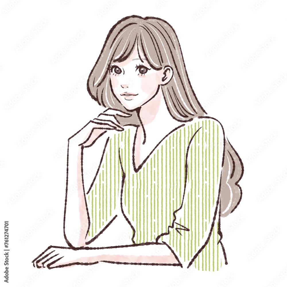 女性・女の子のイラスト素材 女性・女の子のイラスト素材