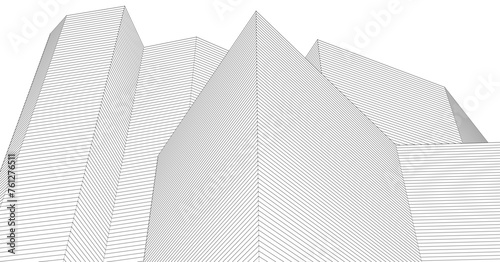 ​​abstract architecture 3d illustration background 