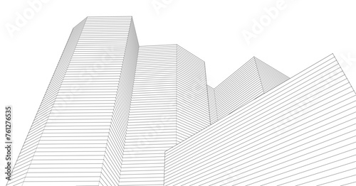       abstract architecture 3d illustration background  
