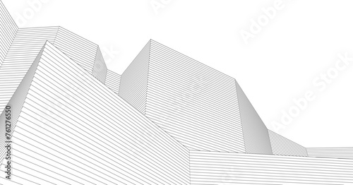 ​​abstract architecture 3d illustration background	
