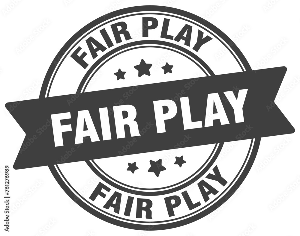 Obraz premium fair play stamp. fair play label on transparent background. round sign