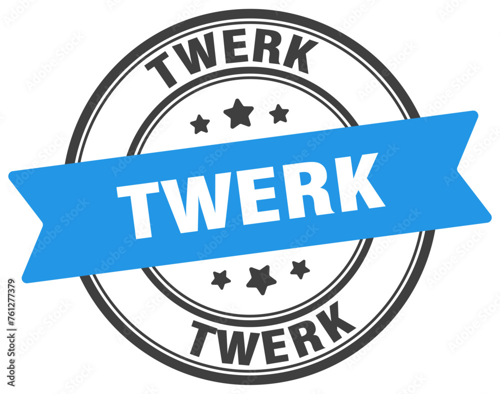 Fototapeta premium twerk stamp. twerk label on transparent background. round sign