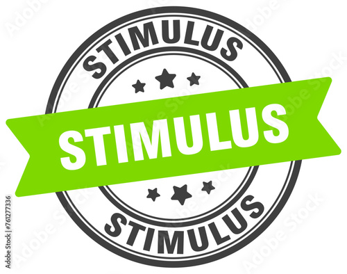 stimulus stamp. stimulus label on transparent background. round sign