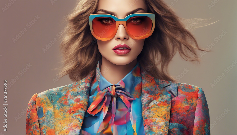 Elegant Summer Chic: Hyperrealistic Supermodel Portrait Elegant Summer Chic: Hyperrealistic Supermodel Portrait