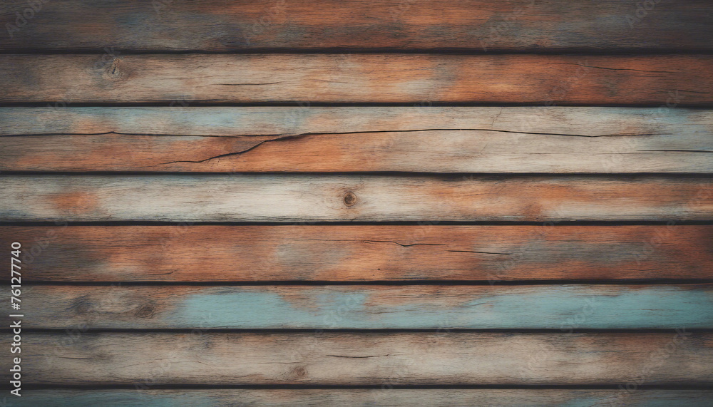 Weathered Elegance: Vintage Wood Boards with Cracked Paint Texture