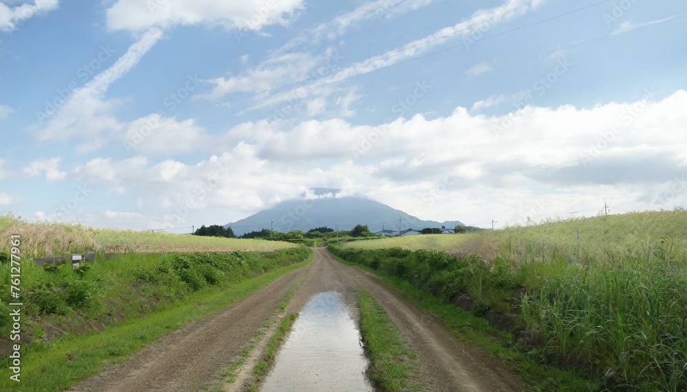 地元、田舎道、ふるさと、田舎