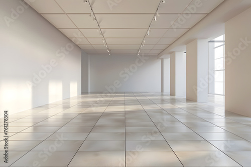 Empty exhibition space. Backdrop for exhibitions and events mock up