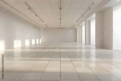 Empty exhibition space. Backdrop for exhibitions and events mock up © Oksana