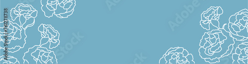 カーネーションの背景イラスト素材 ベクター バナー 父の日 線画