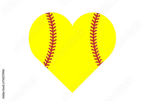 Softball Heart