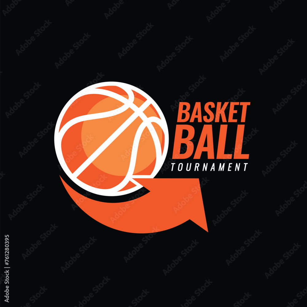 Basketball ball icon. Illustration in flat style. Vector