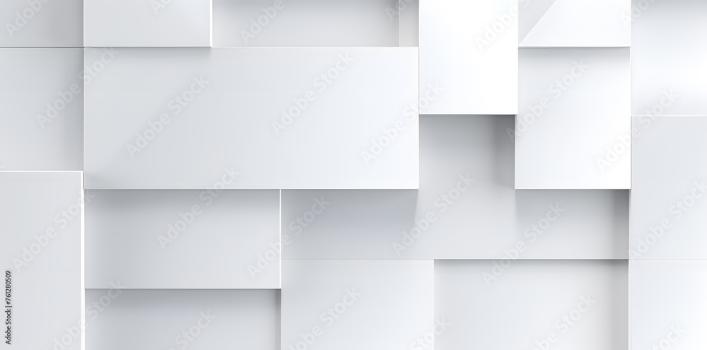 Fototapeta premium Abstract white background with geometric shapes and shadows for design template or presentation