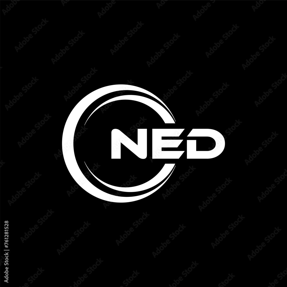 NED Logo Design, Inspiration for a Unique Identity. Modern Elegance and Creative Design. Watermark Your Success with the Striking this Logo.