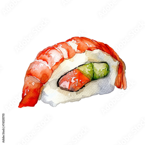 sushi watercolor good quality and good design
