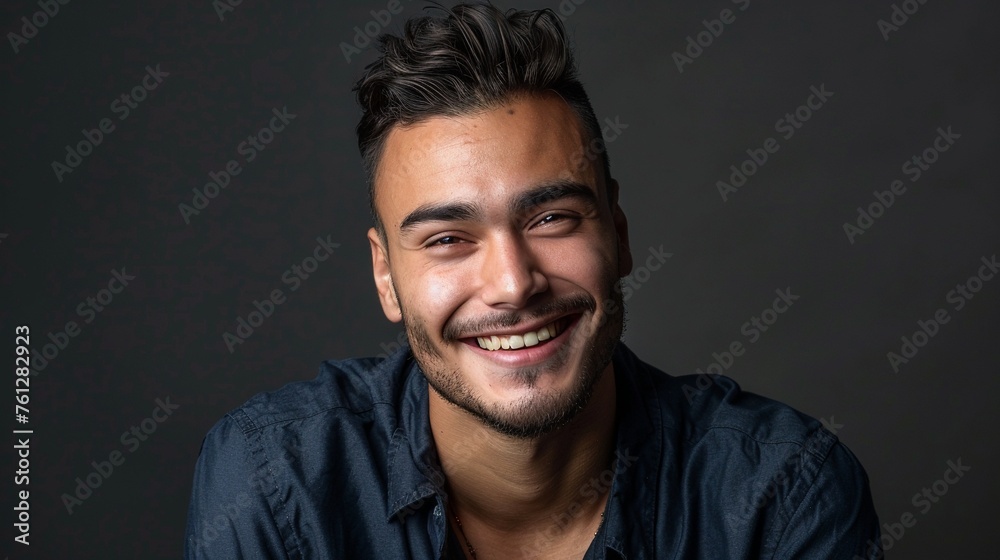 Attractive LGBTQ Male: Confident and Cheerful Studio Portrait