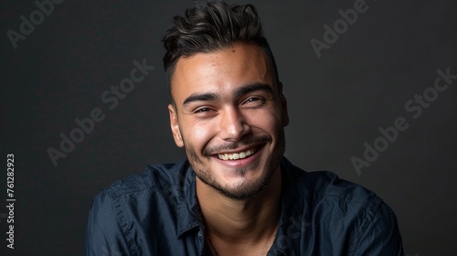 Attractive LGBTQ Male: Confident and Cheerful Studio Portrait