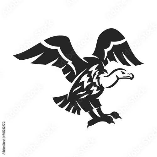 Vulture Animal Logo template Isolated. Brand Identity. Icon Abstract Vector graphic