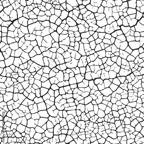 Cracked barren desert earth texture. Seamless pattern