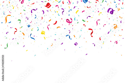 Festive confetti on a white background isolated. Vector