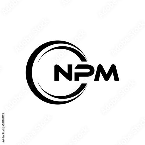 NPM Logo Design, Inspiration for a Unique Identity. Modern Elegance and Creative Design. Watermark Your Success with the Striking this Logo.