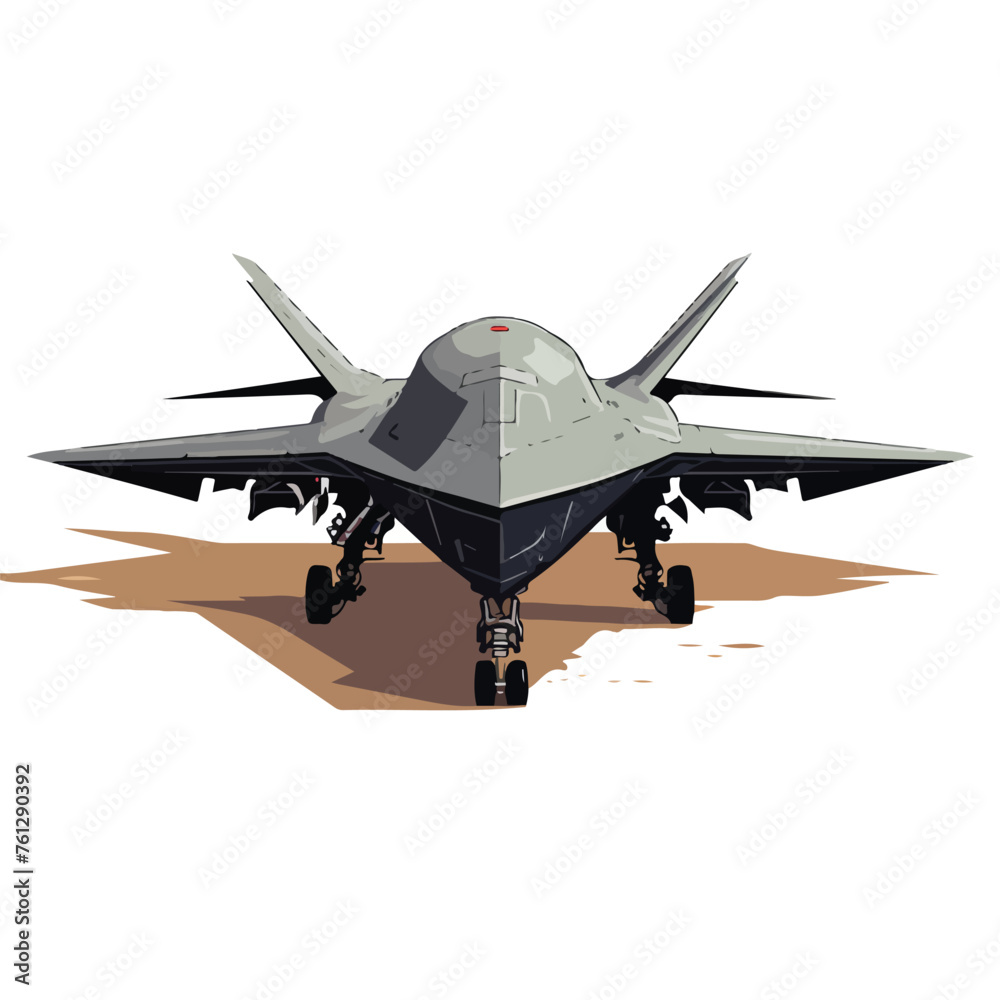 A stealthy military drone illustration with stealth