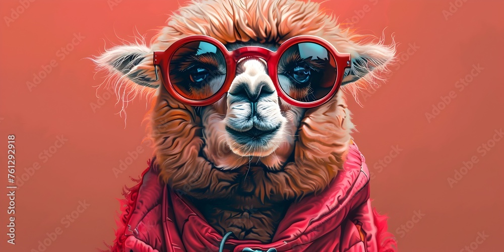 Fashionable Alpaca Hairstylist Showcasing Fluffiest and Most Trendy Looks in Vibrant Fashionable Alpaca Hairstylist Showcasing Fluffiest and Most Trendy Looks in Vibrant