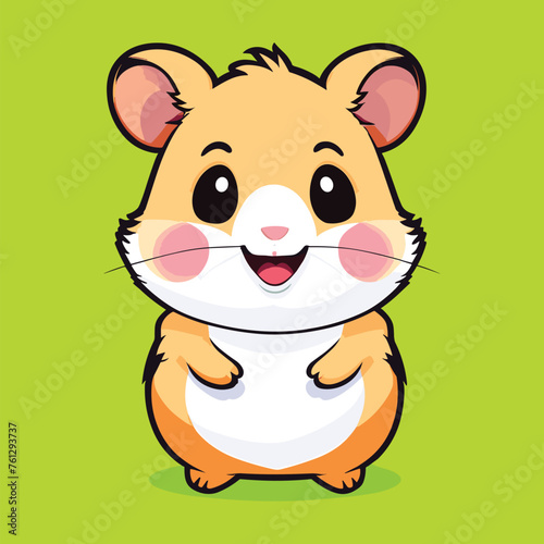 adorable cute hamster vector art