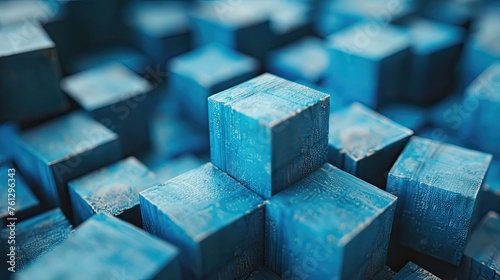 Choosing blue blocks. Generative AI