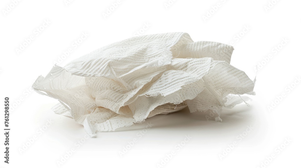 Folded torn paper towel. Generative AI