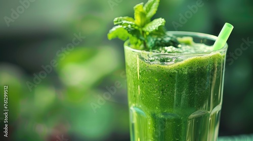 Green smoothie refreshment. Generative AI