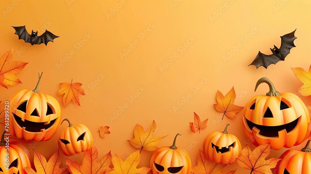 Halloween background with pumpkin. Happy Halloween. Halloween photo with pumpkins. Conceptual composition of an autumn holiday with autumn flowers, leaves on a gentle background. Halloween background with pumpkin. Happy Halloween. Halloween photo with pumpkins. Conceptual composition of an autumn holiday with autumn flowers, leaves on a gentle background.