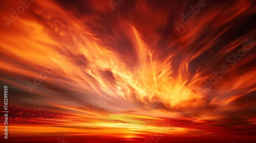 background of sunset fusion: Reds, oranges, and yellows blending together like a vivid sunset, warm and inviting
